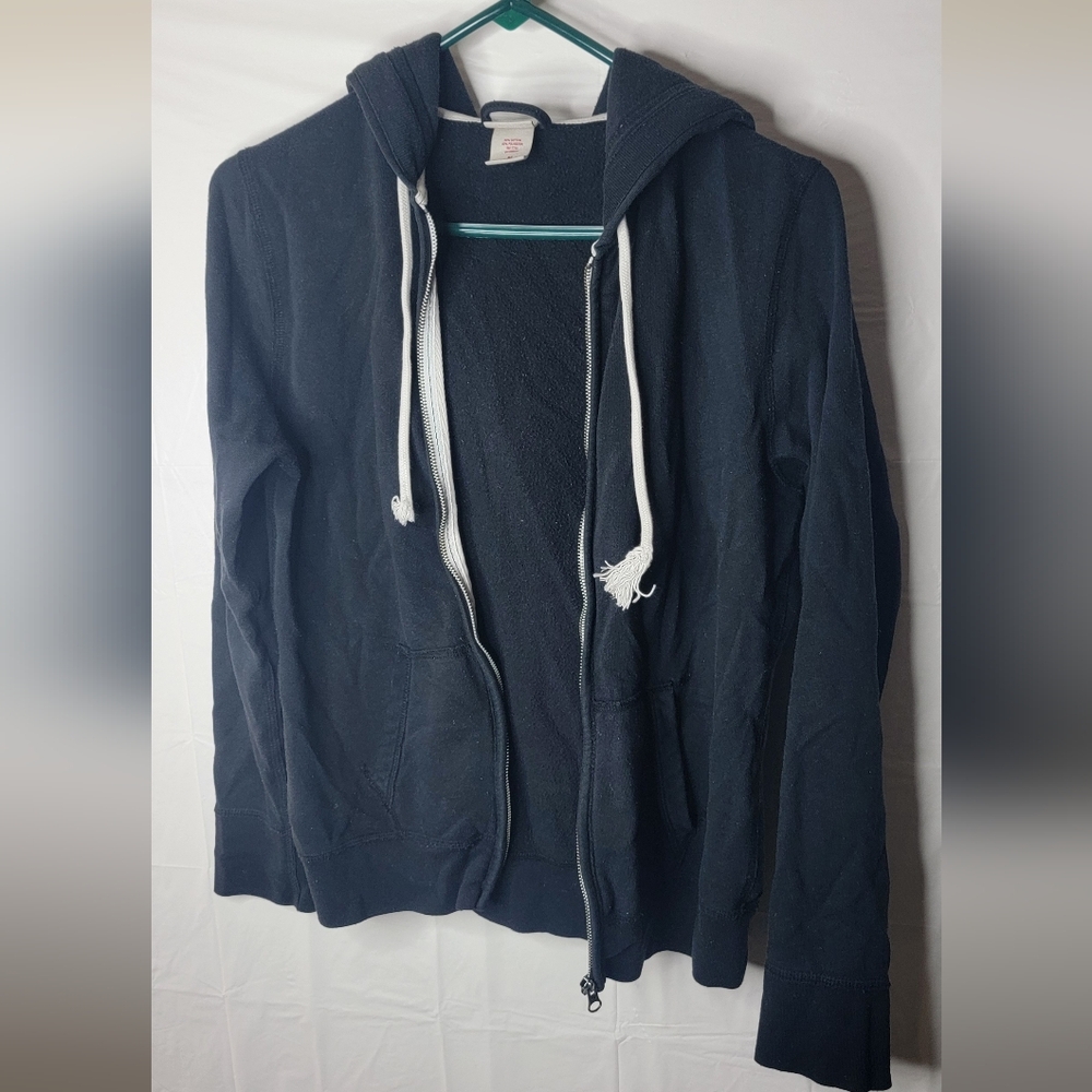 Mossimo Supply Co. Women's Faded Black Zip-Up Hoodie - Picture 11 of 14